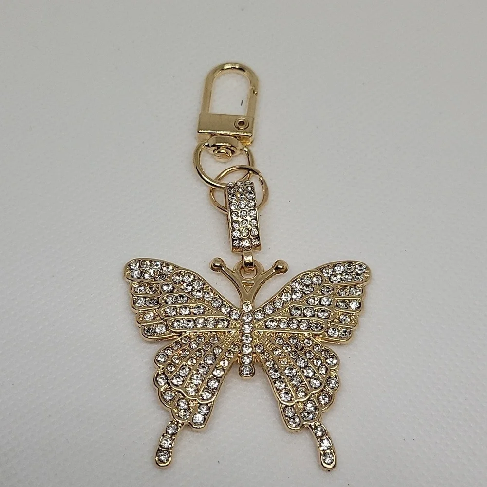 Rhinestone Gold Butterfly 1.5